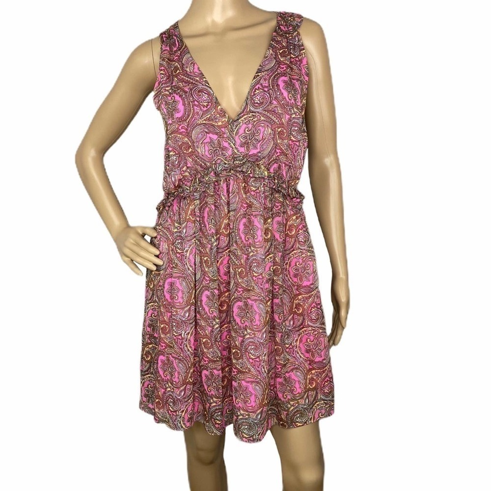 VICTORIA’S Secret Pink Paisley Ruffle Dress Size Small